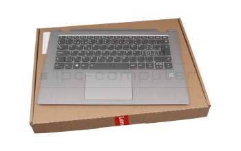 AP173000910 teclado incl. topcase original Lenovo CH (suiza) gris/plateado con retroiluminacion