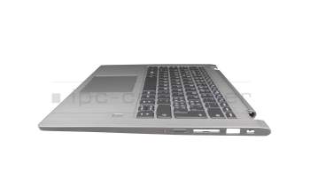 AP173000910 teclado incl. topcase original Lenovo CH (suiza) gris/plateado con retroiluminacion