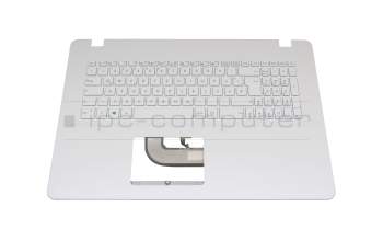 ASM17C26D0-5281 teclado incl. topcase original Asus DE (alemán) blanco/blanco