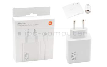 BHR6035EU cargador USB-C original Xiaomi 67,0 vatios EU wallplug blanca (Charging Combo Type-A)