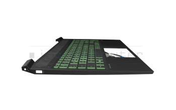 BJKVD3AF7FJ035 teclado incl. topcase original HP DE (alemán) negro/verde/negro con retroiluminacion