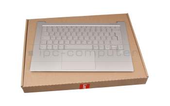 C04-0411 2008251422 teclado incl. topcase original Lenovo DE (alemán) plateado/plateado con retroiluminacion