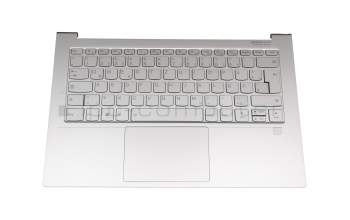 C04-0411 2008251422 teclado incl. topcase original Lenovo DE (alemán) plateado/plateado con retroiluminacion