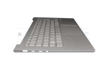 C04-0411 2008251422 teclado incl. topcase original Lenovo DE (alemán) plateado/plateado con retroiluminacion