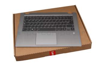 C3E430TC14B0 teclado incl. topcase original Lenovo SP (español) gris/plateado con retroiluminacion