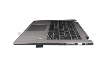 C3E430TC14B0 teclado incl. topcase original Lenovo SP (español) gris/plateado con retroiluminacion