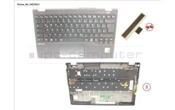 Fujitsu CP806839-XX UPPER ASSY INCL. KB GERMAN W/PV(TBT)