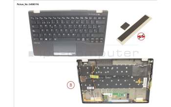 Fujitsu CP816699-XX UPPER ASSY INCL. KB SPAIN W/ 4G ANT.