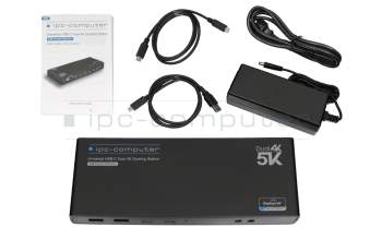 Clevo B7130 Dual 4K Hybrid-USB estacion de acoplamiento incl. 100W cargador de IPC-Computer