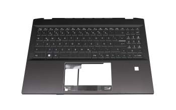 E2P-59101XX-TA2 teclado incl. topcase original MSI DE (alemán) negro/negro con retroiluminacion