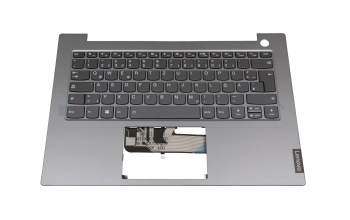 EC1JV000200 teclado incl. topcase original Lenovo DE (alemán) gris/plateado