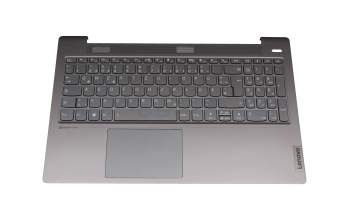 EL1K7001100 teclado incl. topcase original Lenovo DE (alemán) gris/canaso con retroiluminacion