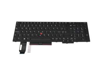 FU53722 teclado original Lenovo CH (suiza) negro/negro con mouse-stick