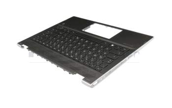 HPM17K13D0J4421 teclado incl. topcase original HP DE (alemán) negro/negro con retroiluminacion