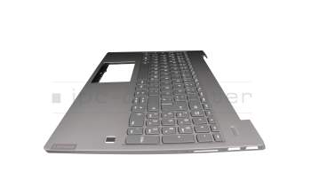 HQ20720475000 teclado incl. topcase original Lenovo DE (alemán) gris/canaso con retroiluminacion