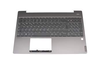 HQ2090062100000 teclado incl. topcase original Lenovo DE (alemán) gris/canaso con retroiluminacion