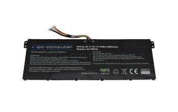 IPC-Computer batería 11,4 V (tipo AC14B18J) compatible para Acer KT.0030G.004 con 41,04Wh