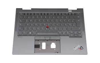 KCS10A16L teclado incl. topcase original Lenovo DE (alemán) gris/canaso con retroiluminacion y mouse stick