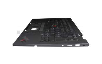 KCS10A16L teclado incl. topcase original Lenovo DE (alemán) gris/canaso con retroiluminacion y mouse stick