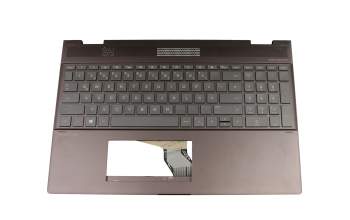 L15588-041 teclado incl. topcase original HP DE (alemán) antracita/canaso con retroiluminacion