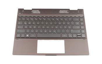 L23704-041 teclado incl. topcase original HP DE (alemán) negro/canaso con retroiluminacion