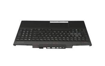 L33166-041 teclado incl. topcase original HP DE (alemán) negro/negro con retroiluminacion