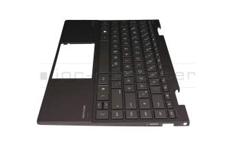 L95903-041 teclado incl. topcase original HP DE (alemán) negro/negro con retroiluminacion