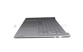 LCM21L16D0J6862 teclado incl. topcase original Lenovo DE (alemán) gris/canaso con retroiluminacion