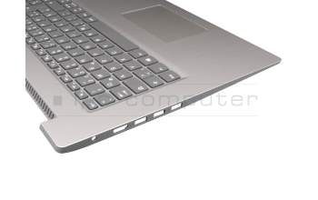 LVM16K26D0-686 teclado incl. topcase original Lenovo DE (alemán) gris/plateado (Fingerprint)