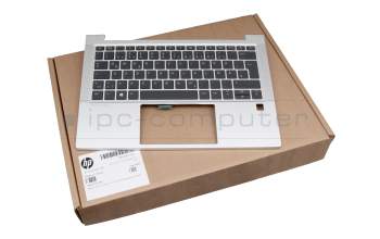 M24295-041 teclado incl. topcase original HP DE (alemán) negro/plateado con retroiluminacion