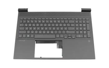 M75757-041 teclado incl. topcase original HP DE (alemán) negro/negro con retroiluminacion (tarjeta gráfica RTX)