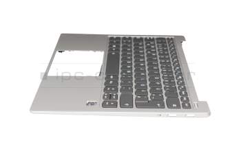 PD4SXB-GR teclado incl. topcase original Sunrex DE (alemán) gris/plateado con retroiluminacion