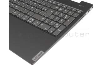 PK132GC2B19 teclado incl. topcase original Compal DE (alemán) gris oscuro/negro con retroiluminacion