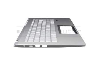 PK1334G1G13 teclado incl. topcase original Acer DE (alemán) plateado/plateado con retroiluminacion