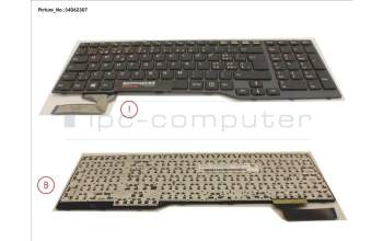 Fujitsu S26391-F2316-B232 KEYBOARD BLACK W/O TS SWISS