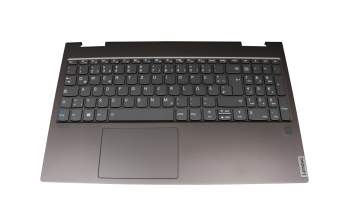 SN20P24159 teclado incl. topcase original Lenovo DE (alemán) gris/canaso con retroiluminacion