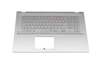 SN20U63575-01 teclado incl. topcase original Asus DE (alemán) plateado/plateado con retroiluminacion