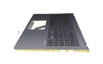 SN6573BL teclado incl. topcase original Asus DE (alemán) negro/plata/amarillo con retroiluminacion plateado/amarillo