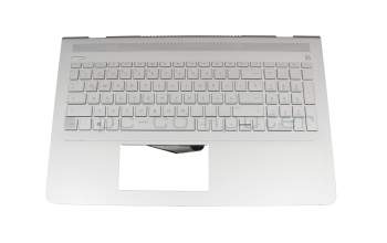 SP5CD8161X0N teclado incl. topcase original HP DE (alemán) plateado/plateado con retroiluminacion