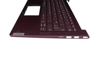 TF103000457 teclado incl. topcase original Lenovo UK (Inglés) púrpura/púrpura con retroiluminacion