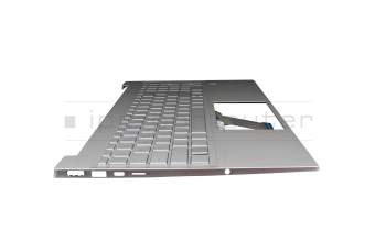 TFQ46G7HTP00039401L teclado incl. topcase original HP DE (alemán) plateado/plateado con retroiluminacion