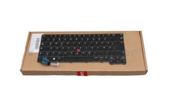 Teclado DE (alemán) color negro/chiclet negro/mate con mouse-stick original para Lenovo ThinkPad L13 Yoga Gen 3 (21B5/21B6)