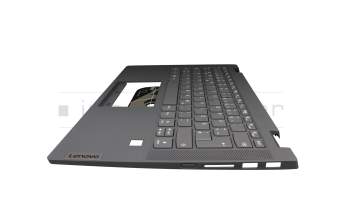 Teclado incl. topcase DE (alemán) gris/canaso (Fingerprint) original para Lenovo IdeaPad Flex 5-14ARE05 (81X2)