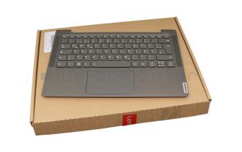 Teclado incl. topcase DE (alemán) gris/canaso con retroiluminacion original para Lenovo Yoga S740-14IIL (81RS)