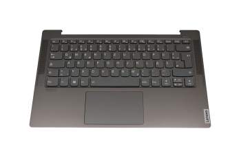 Teclado incl. topcase DE (alemán) gris/canaso con retroiluminacion original para Lenovo Yoga S740-14IIL (81RS)