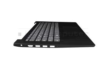 Teclado incl. topcase DE (alemán) gris/negro original para Lenovo IdeaPad S145-14API (81UV)