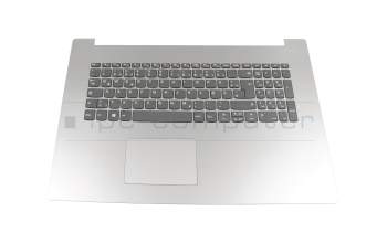 Teclado incl. topcase DE (alemán) gris/plateado original para Lenovo IdeaPad 330-17IKB (81DM)