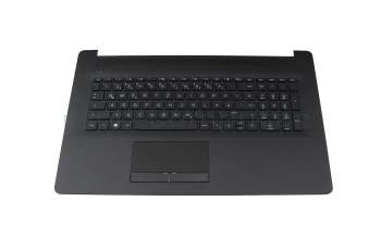 Teclado incl. topcase DE (alemán) negro/negro (con TP/DVD, estructura superficial \"Diamond) original para HP 17-by2000