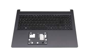 Teclado incl. topcase DE (alemán) negro/negro con retroiluminacion original para Acer Aspire 5 (A515-44G)