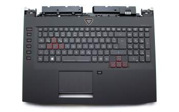 Teclado incl. topcase DE (alemán) negro/negro con retroiluminacion original para Acer Predator 17 (G9-792)